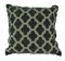 Charcoal Gray Moroccan Quatrefoil Design Cotton Dhurrie Pillow 20 Inch